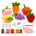 Kit complet pour débutant au crochet, modèle fruit (6 styles)