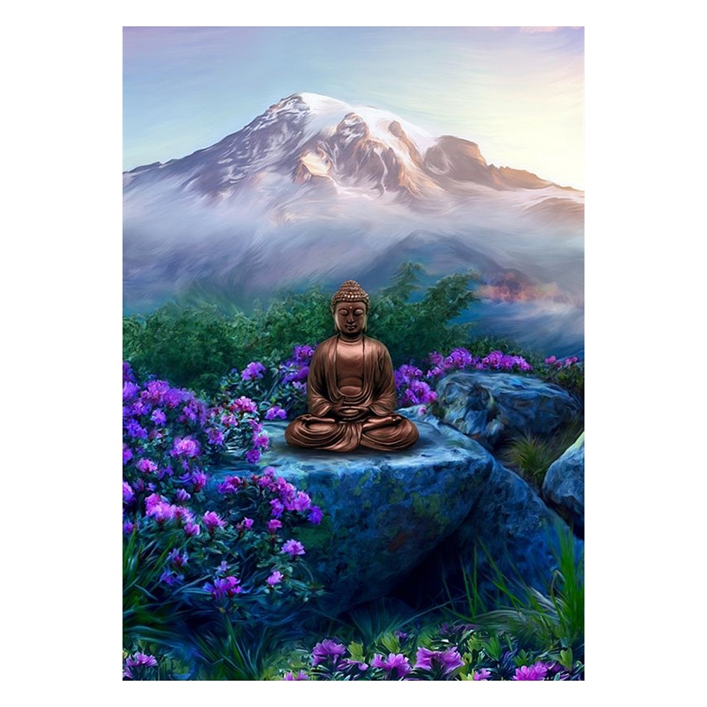 [PW-WG2D431-03] Kit complet de diamond painting, 40x30cm, Bouddha, à l'unité