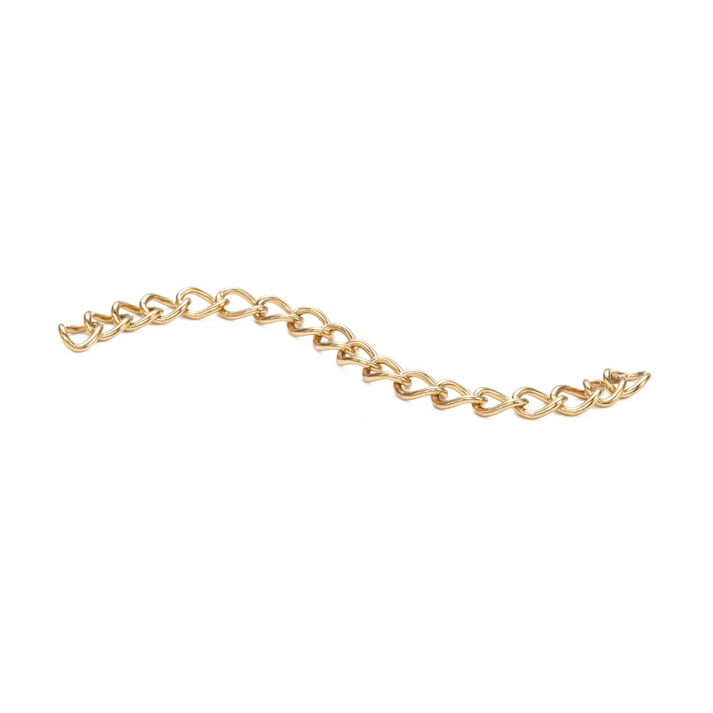 Chaîne de sécurité INOX doré, placage ionique, plaqué or 18k, ~50x3mm