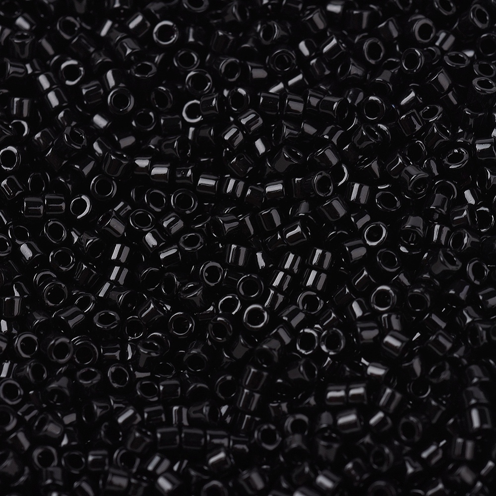 Perles Miyuki delica 11/0 fiole d'env. 3gr NOIR BRILLANT DB0010, unité