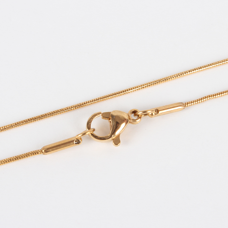 Collier chaîne INOX doré, placage ionique, longueur 45 cm, unité