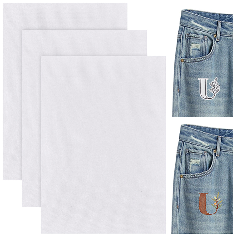 [DIY-CP0010-29   DIY-WH0502-45] Tissu autocollant soluble dans l'eau pour broderie, taille A4, à l'unité