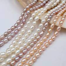 Perle fantaisie, imitation keishi, light gold, ovale, 3x2mm, trou 0,5 mm