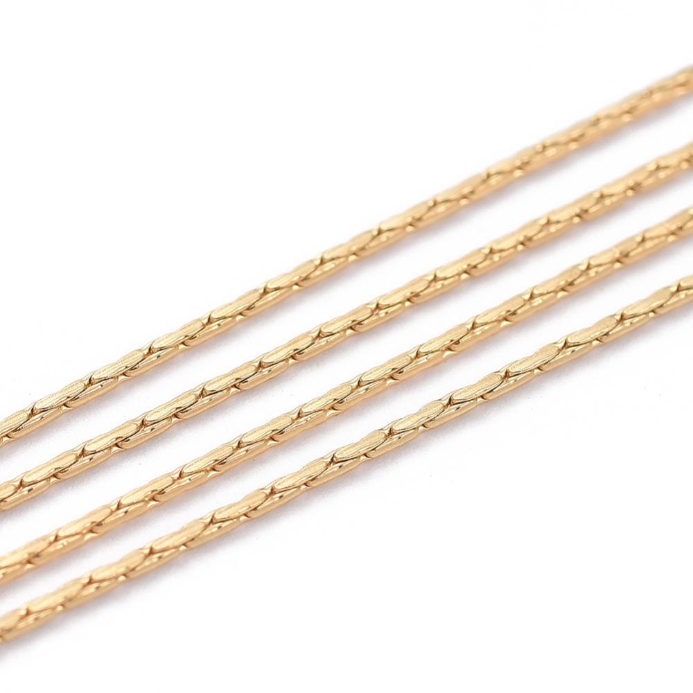 Chaîne INOX cardano doré, placage ionique, 0,8x0,8mm, au mètre
