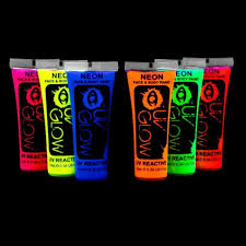 [NEON UV] Tube de maquillage fluo UV visage et corps, 25ml pack de 24 tubes