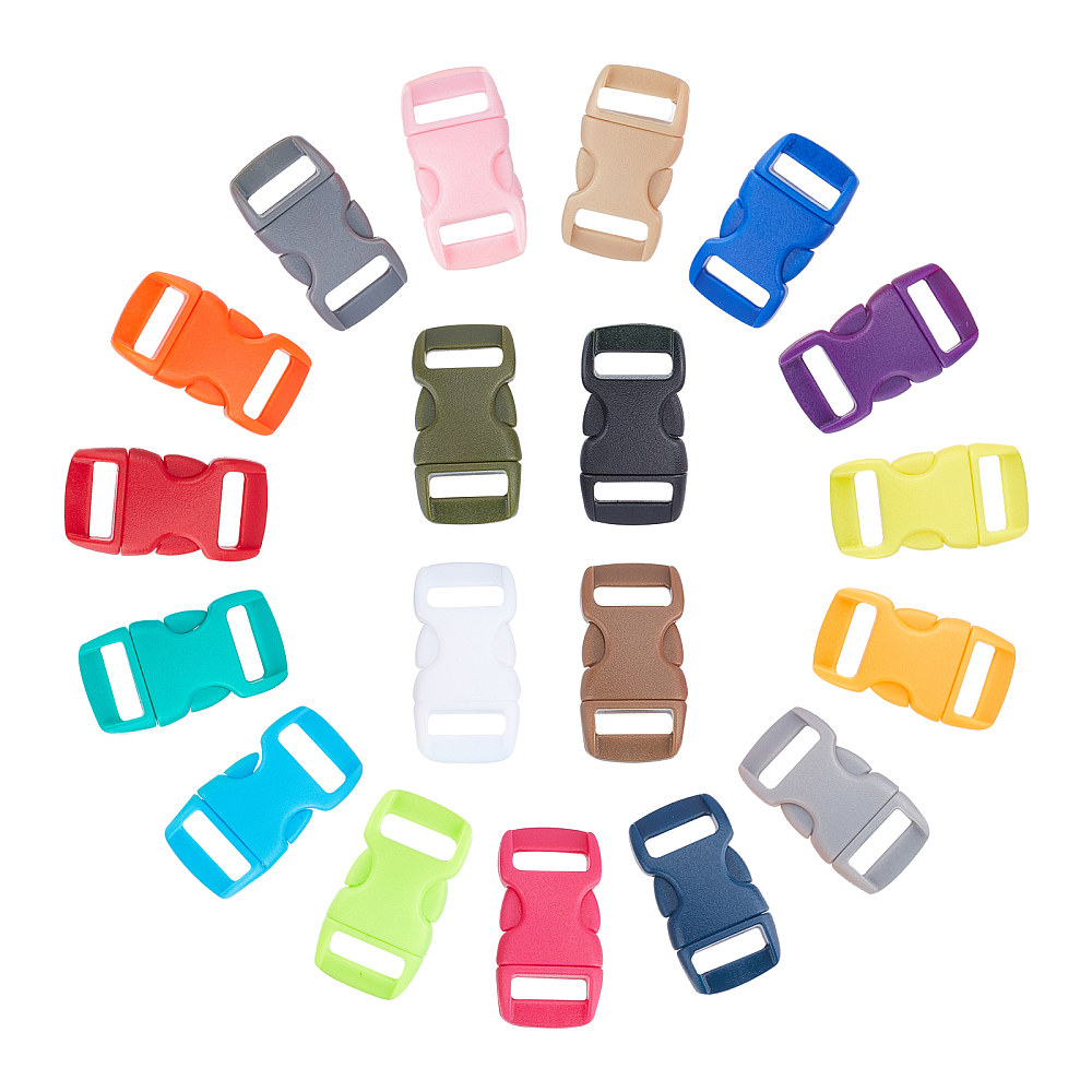 Paracorde Fermoir clip pour paracorde, différents coloris, 29x15mm,10mm, trou 10mm, unité