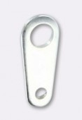 Attache pour fermoir argent 925,  10x3,5mm, trou 2,5mm et 1mm