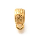 Cache noeud INOX doré, placage ionique, plaqué or 18k, 11,5x5,5x8,5mm, trou 2mm