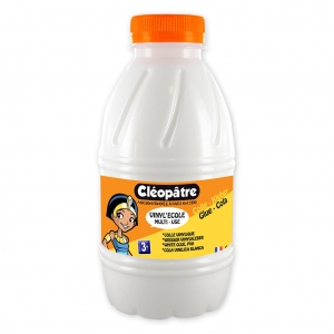 Colle blanche vinylique CLÉOPÂTRE vinyl'école, pour slime et travaux manuels, 500ml