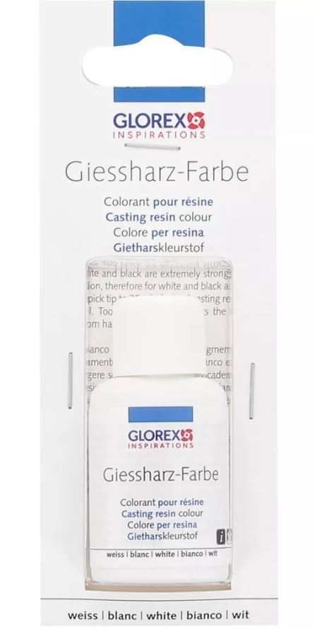 [HRA-057] Colorant résine liquide, Blanc, Glorex, 20ml