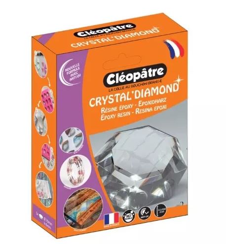 Résine d'inclusion Crystal' Diamond, inclusions jusqu'à 10 cm, 150ml