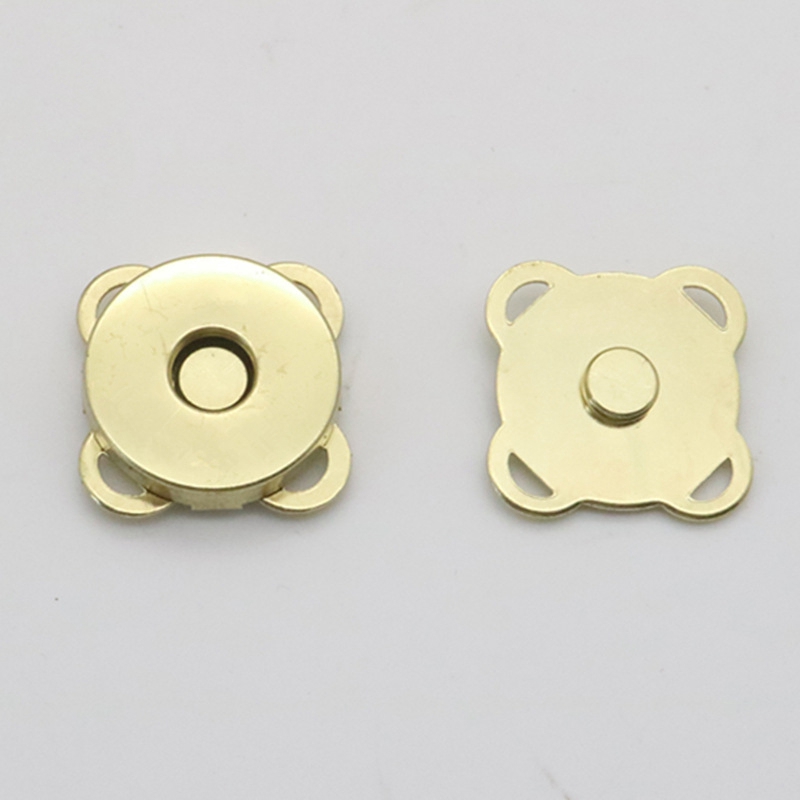Fermoir aimanté à coudre, couleur doré, 15mm