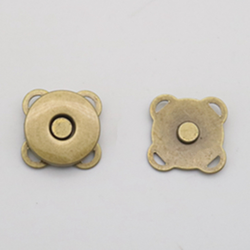 [X-PURS-PW0005-066A-AB] Fermoir aimanté à coudre, couleur bronze, 15mm