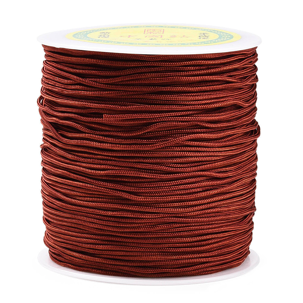 [NWIR-S007-33] Fil de jade de diamètre 1,5mm, Marron, 110 mètre la bobine