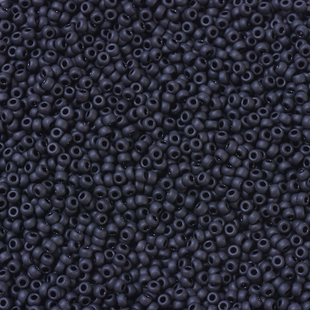 [X-SEED-G007-RR0401F] Perles Miyuki rocaille 11/0 fiole sachet de 10g NOIR MAT RR0401F