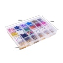 Kit complet de perles de rocaille, 12 couleurs, avec des perles lettre, en métal, fermoirs, anneaux et accessoires