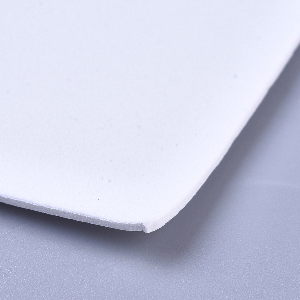 [DIY-WH0146-51B] Feuille caoutchouc mousse, 290x210x2mm, BLANC, l'unité