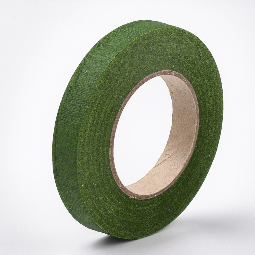 [ntpv07] Tape floral 12mm x 27m, coloris variés (Vert)