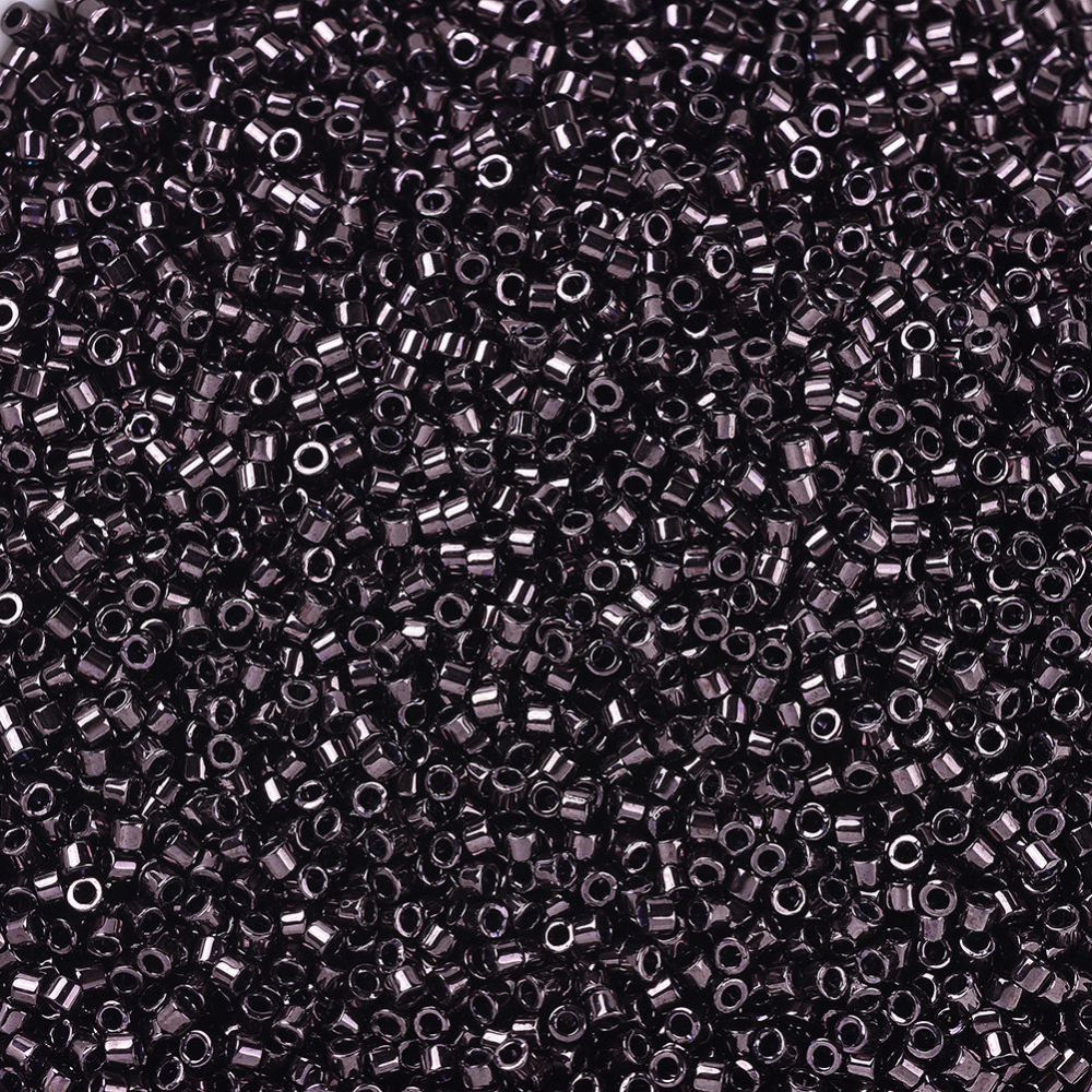 Perles Miyuki delica 11/0 fiole d'env. 3g PRUNE BRILLANT, DB1991