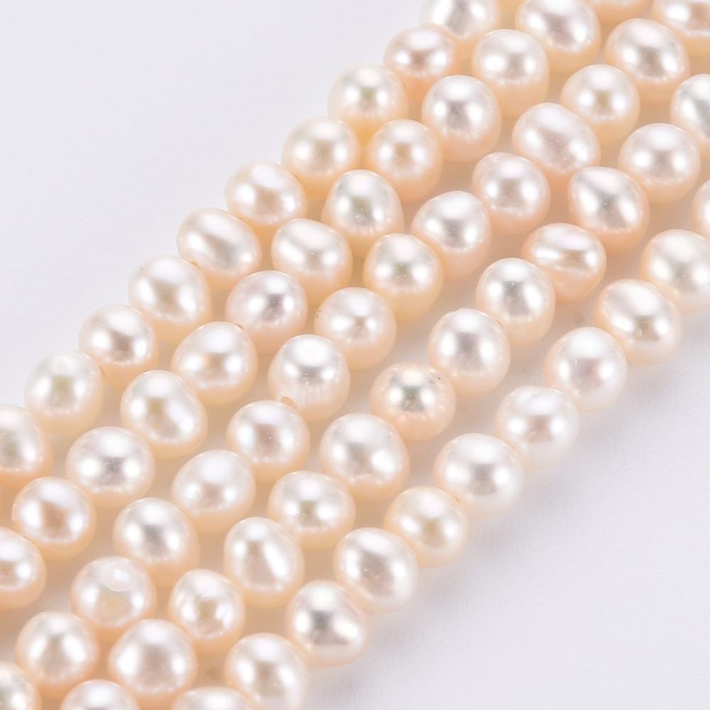 [PEAR-R063-07A] Perle de Culture d'eau douce, naturelle, blanche, 3x3mm, trou 0,8mm