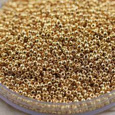 Perles Miyuki rocaille 11/0 fiole de 3g, XTR11 doré