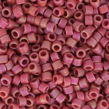 Perles Miyuki delica 11/0 fiole d'env. 3g ROSE ORANGE MAT, DB2306