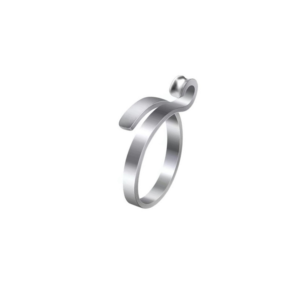 [PW-WG9660F-02] Bague réglable en laiton, argenté, guide-fil pour crochet, 2,54cm
