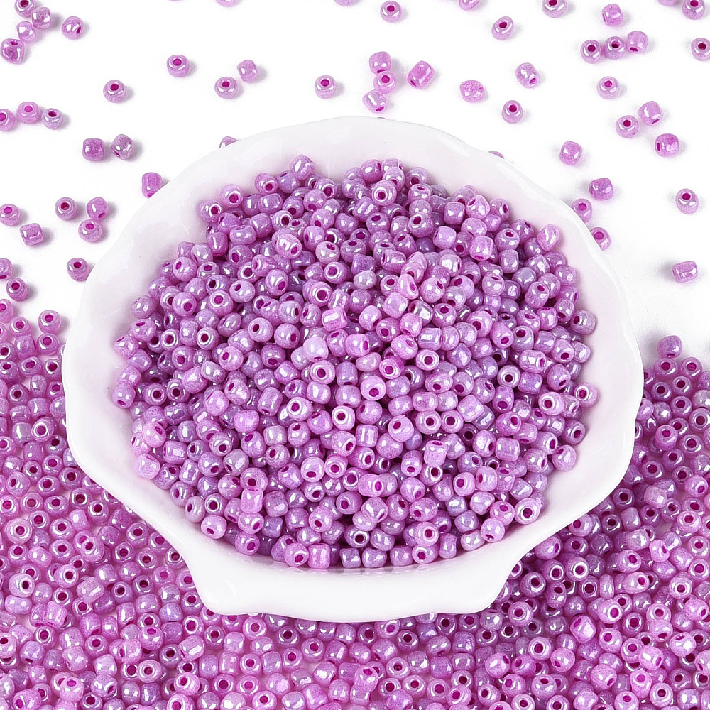 [SEED-C020-4mm-150] Perles de rocaille TRANSLUCIDES, TAILLE 4mm, trou 1,5mm, VIOLET, sachet 12 gr.