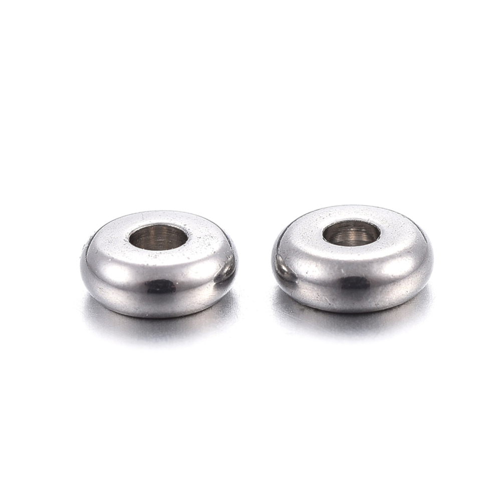 [STAS-F191-13P-A] Séparateur INOX argenté, plat rond, 4x1,2mm, trou 1,2mm, l'unité