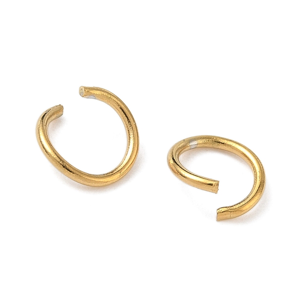 Anneau simple ouvert en INOX doré, placage ionique, plaqué or 18k, 8x1mm, unité