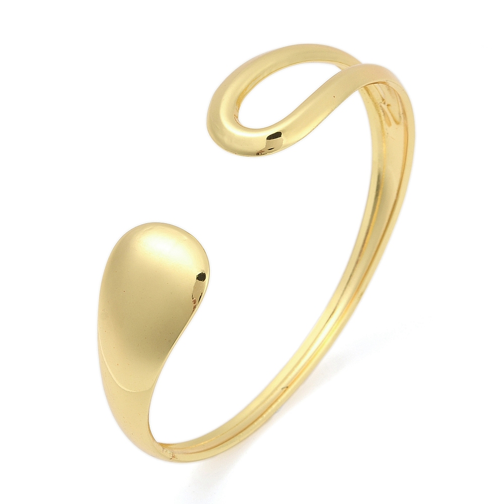 Jonc réglable INOX doré, placage ionique, plaqué or 18k, 5,1cm