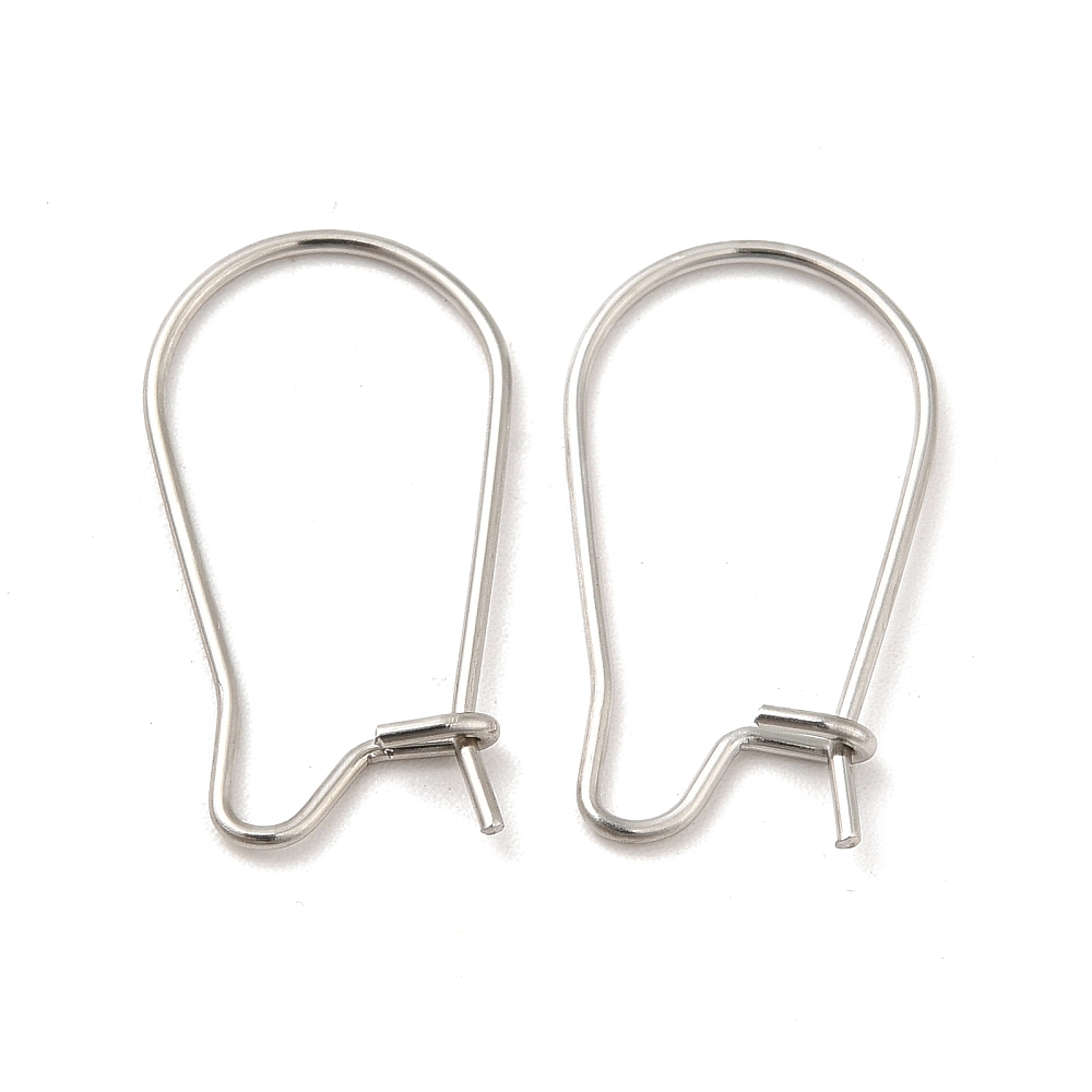 Boucles d'oreilles créoles en INOX argenté, 20x11x0,7mm, l'unité