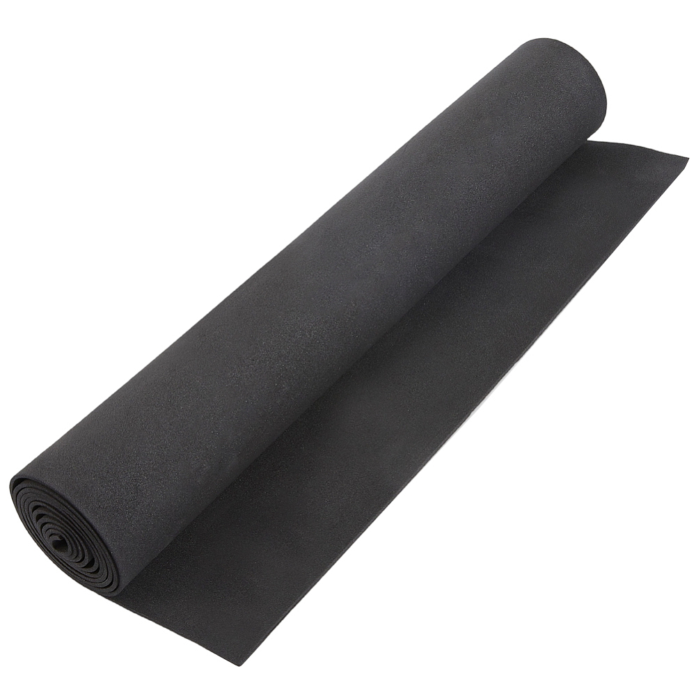 Rouleaux caoutchouc mousse noir,  120x35cm, 2mm épaisseur