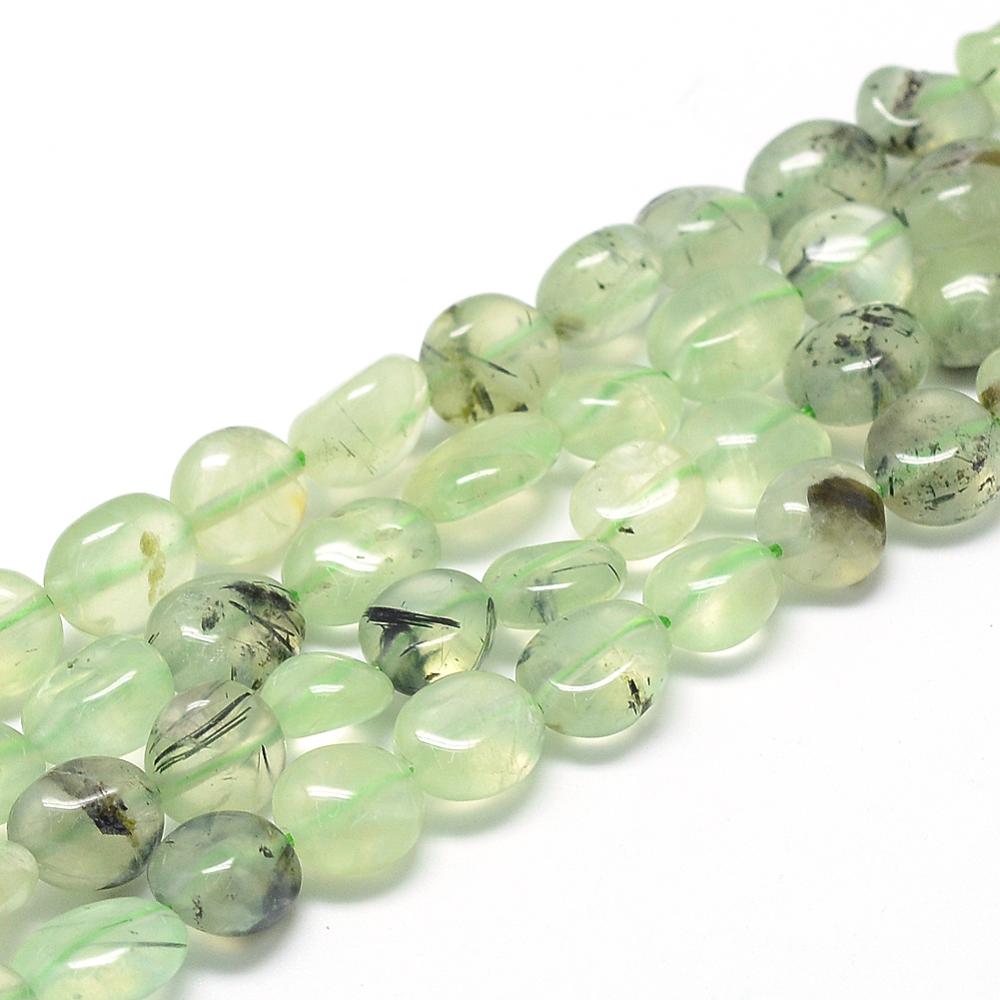 [G-R445-8x10-25] Pierre Préhnite naturelle, pepite,  8~15x7~12x4~12mm, trou 1mm, l'unité