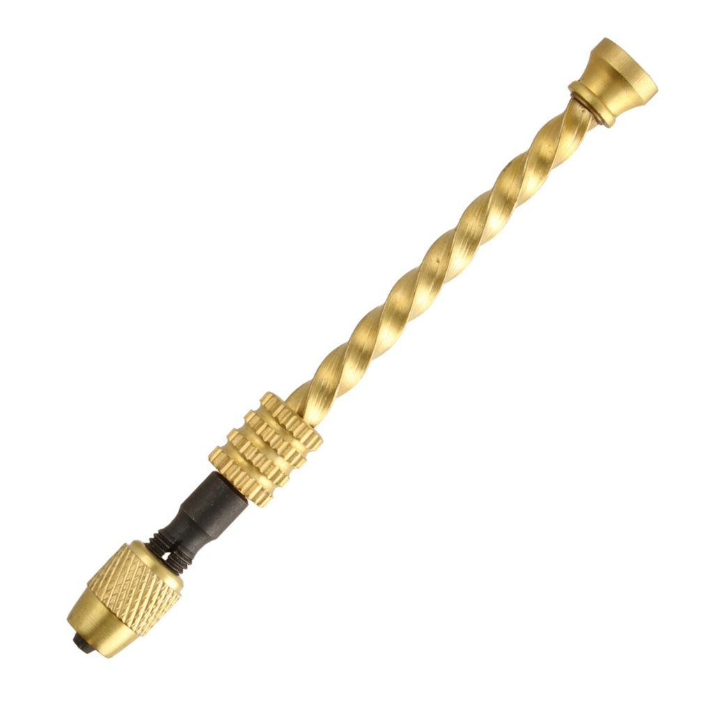 Perceuse à main spirale en métal doré,  mandrin réglable accepte les forets de 0,34 à 1,09 mm