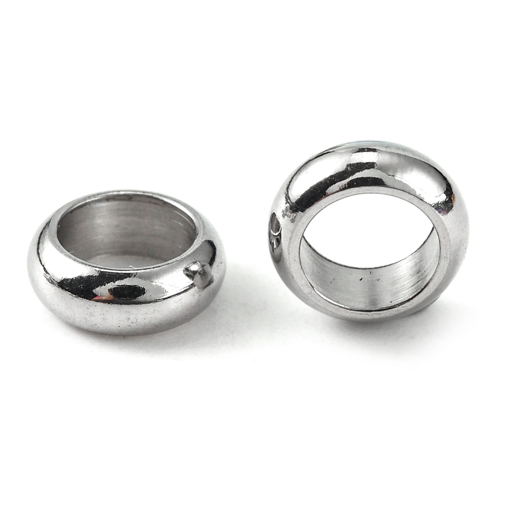 Séparateur INOX argent, rondelle, 8x2,5mm, trou 5mm