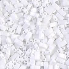 Perles Miyuki 1/2 Tila 5mm, opaque white, tube 7.8gr