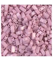 Perles Miyuki 1/2 Tila 5mm, opaque ant rose luster, tube 7.8gr