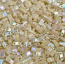 Perles Miyuki 1/2 Tila 5mm, ivory pearl ceylon ab, tube 7.8gr
