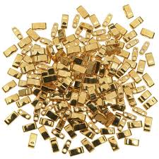 Perles Miyuki 1/2 Tila 5mm, 24K gold plated, tube 7.8gr