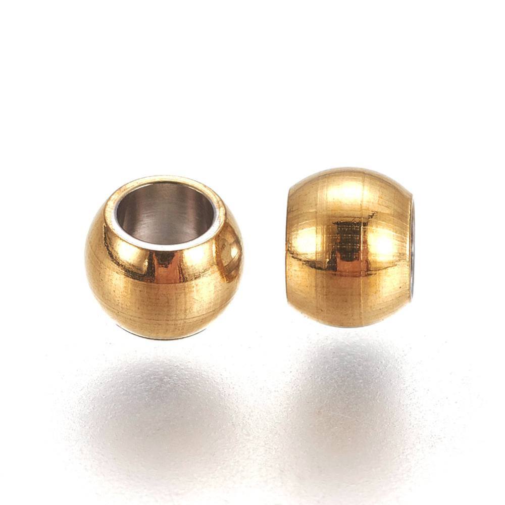 Séparateur INOX doré, avec placage ionique, ronde  4x3mm trou 2mm