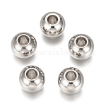 Cache noeud INOX argent, boule, 12x10mm trou 4mm