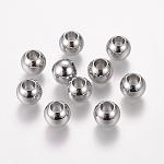 Cache noeud INOX argent, boule, 10x8mm trou 5mm