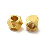 [KK-P095-59G] Perle en laiton doré, facettée, 3x3x3mm trou 1mm