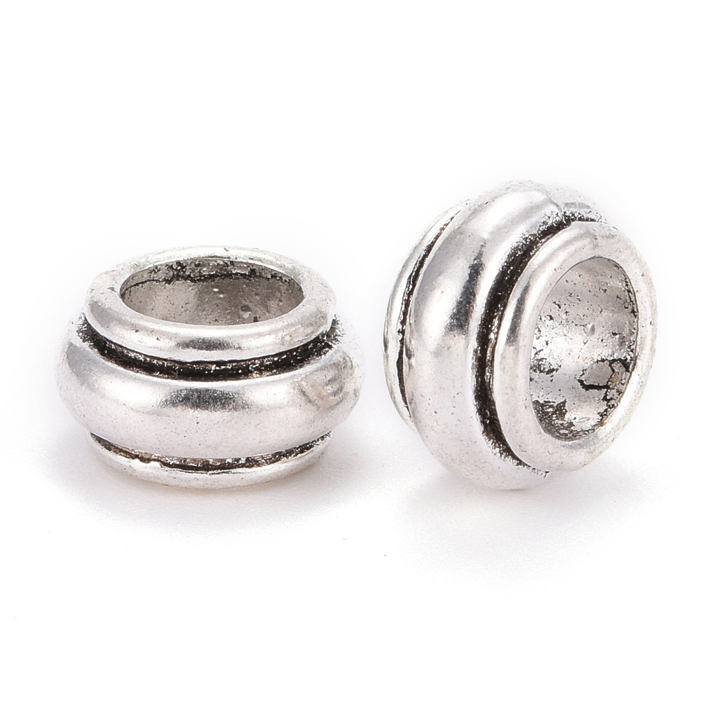 Cache noeud laiton couleur argent, anneau ciselé 11.5x6.5mm trou 7mm