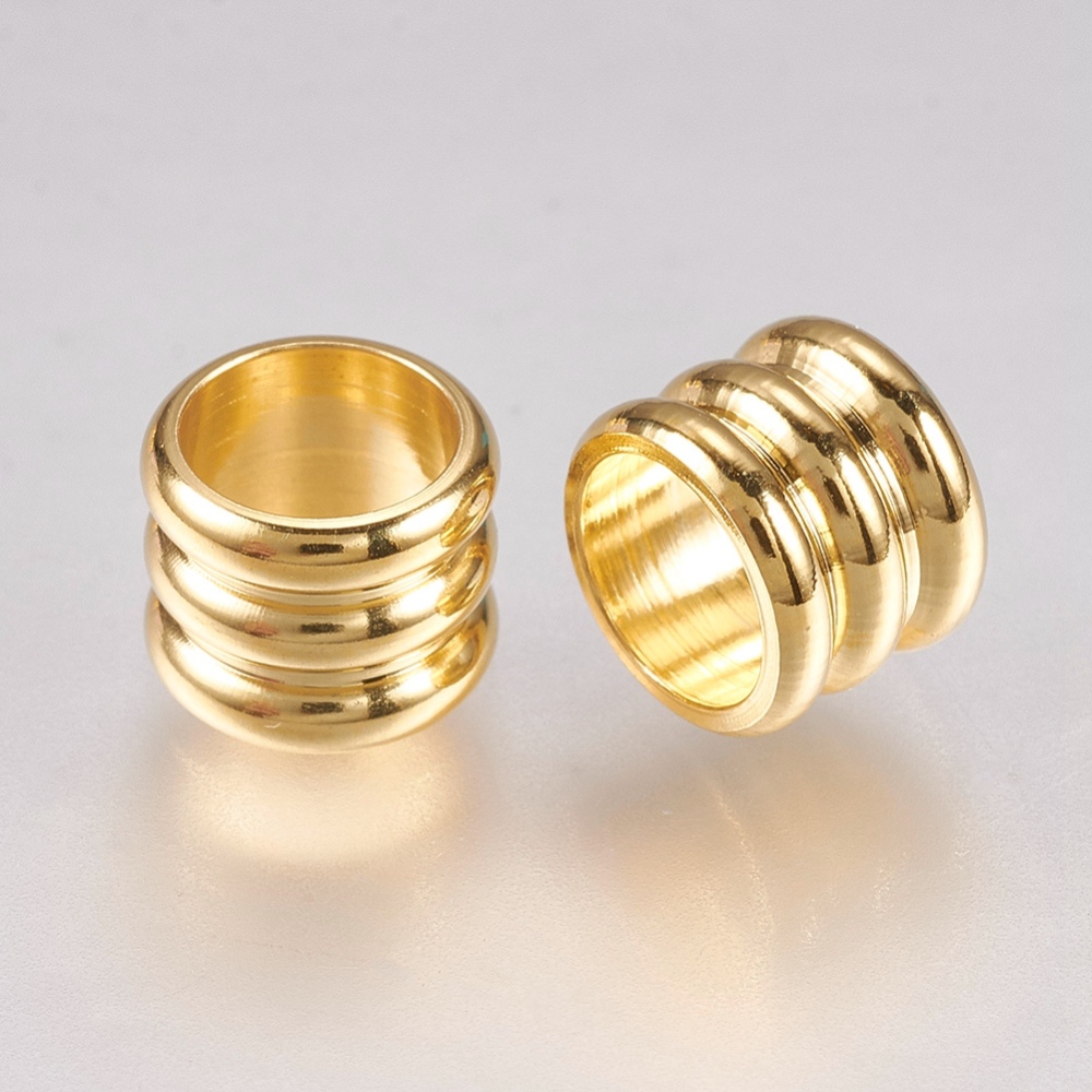 Cache noeud en INOX doré, 7x6mm, trou 5mm