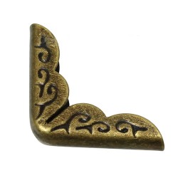 [G0605] Protèges-coins couleur bronze antique, 21x21mm, l'unité