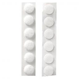 [7898500] Fermeture velcro ronde blanche diam 12mm 20 pièces