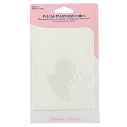 [9317385003603] Pièces COTON THERMOCOLLANTE BLANCHE 10cmX15cm X 2 pièces