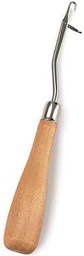 [420212] Crochet point noué manche en bois, hauteur 16cm